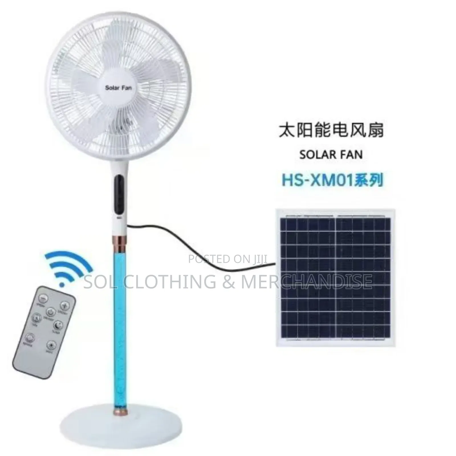 Standing Solar Reheargable Fan