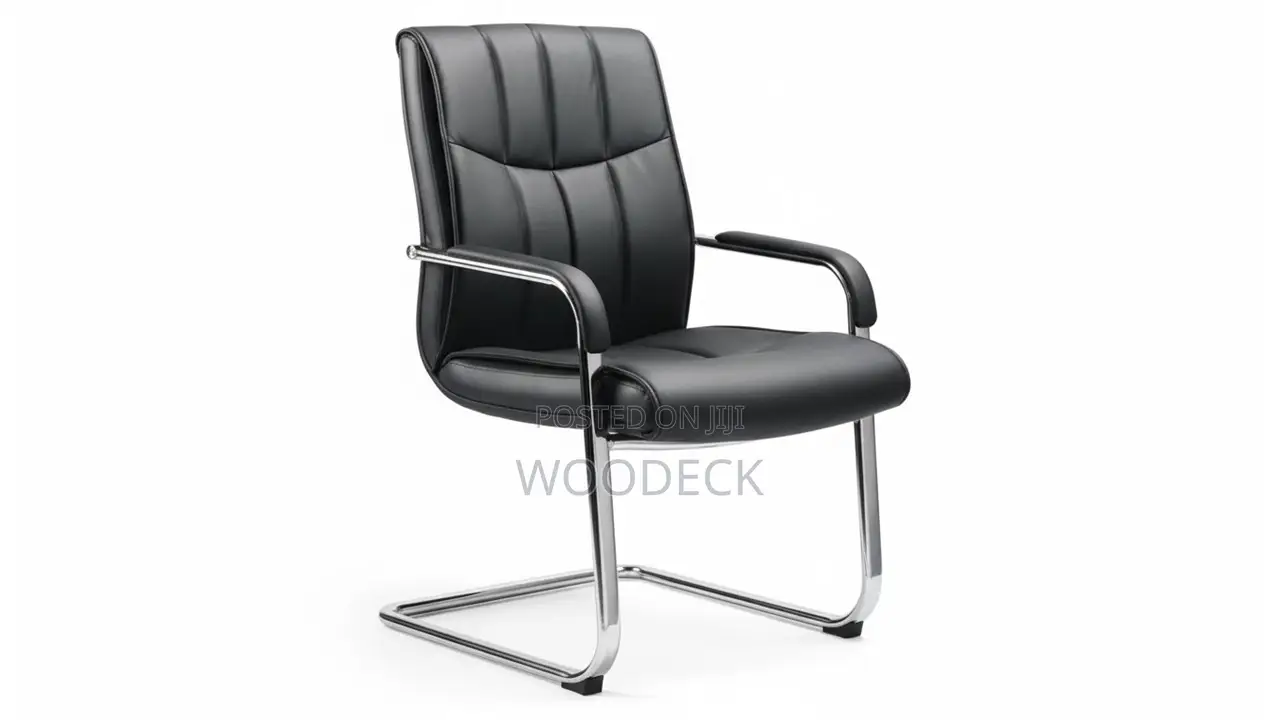 Modern Executive Visitor/Conference Chair With Chrome Sled Base