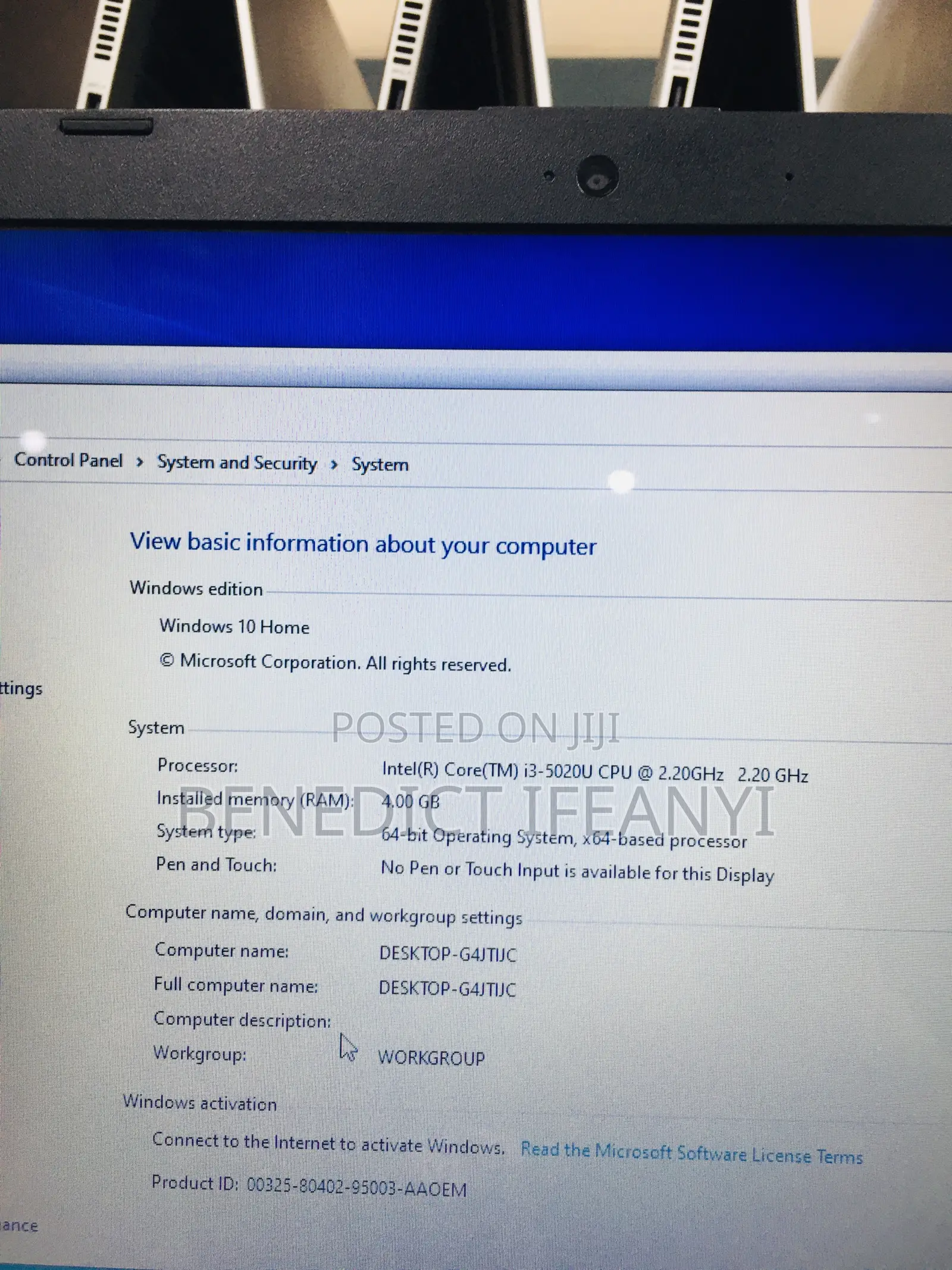 Laptop HP 15-da2933nia 4GB Intel Core i3 HDD 1T