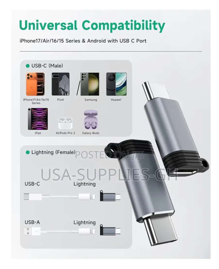 Lertosen Lightning To Usb C From Usa Adapter
