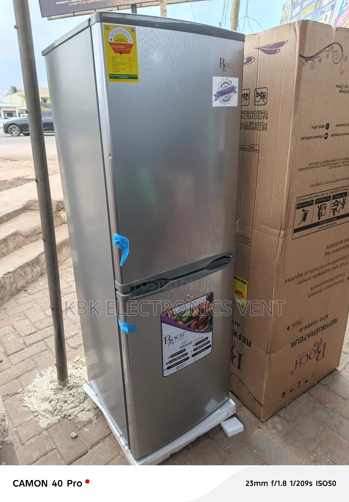 Roch 145ltr Double Door Refrigerator