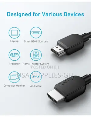 Anker 10ft Hdmi to Hdmi Ultra High-Speed Cable From Usa