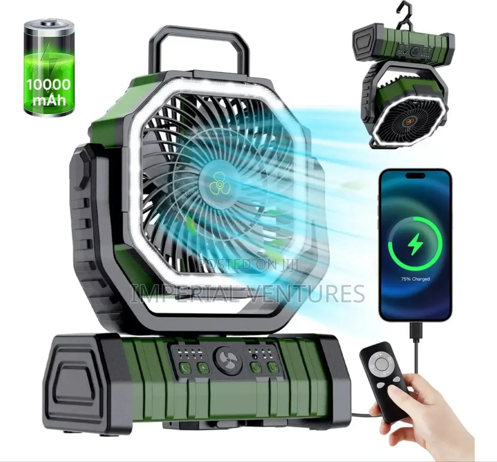 58hrs Table Top Rechargeable Fan