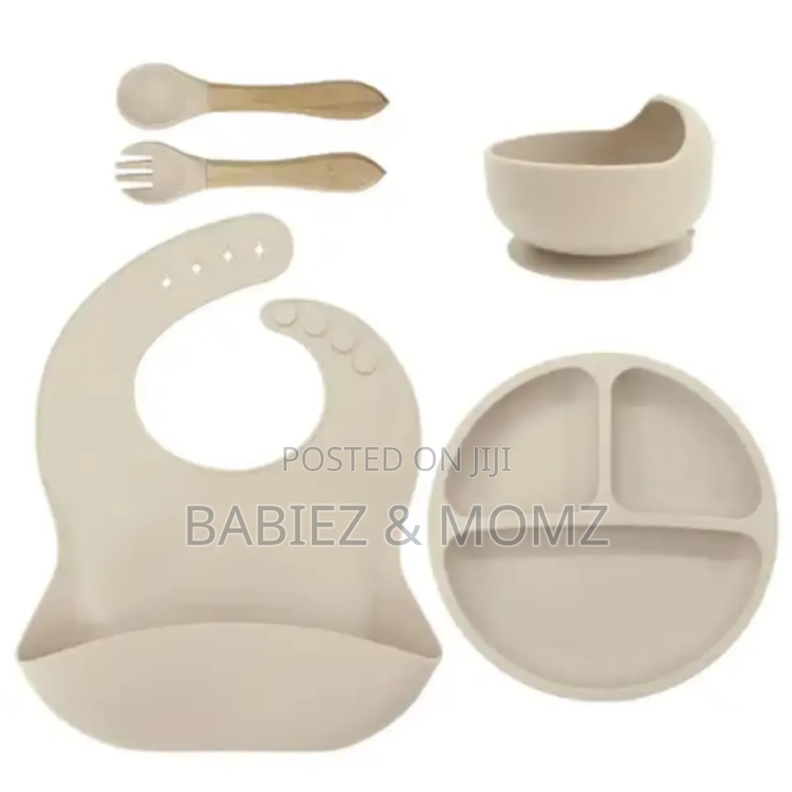 Silicone Baby Feeding Set – Suction Bowl, Plate, Cup Bib