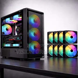 Gaming Pc Case Atx With Complete Fans 8 Rgb Fans
