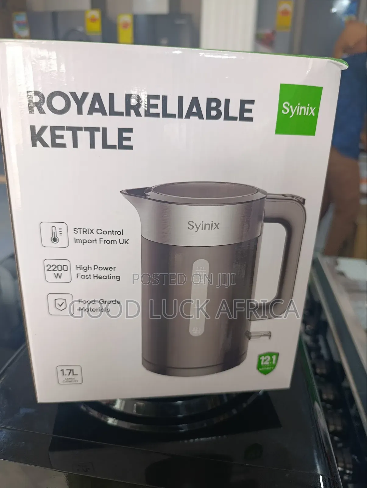 Syinix Electric Kettle Black 1.7l Q17ke1