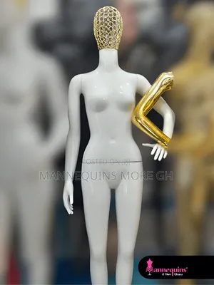 Female Fiberglass Mannequin With Aesthetic Head.