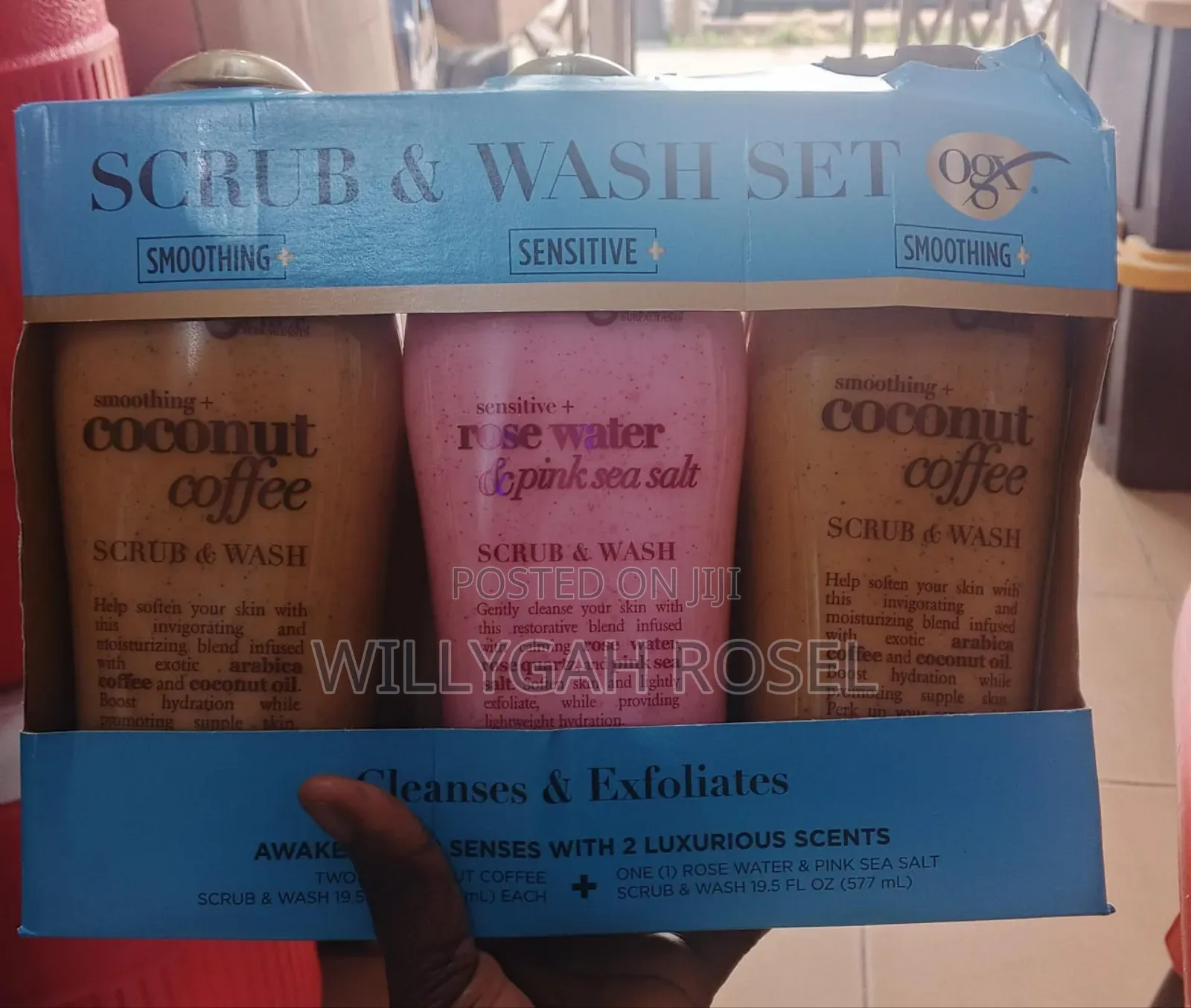 3 Packs Ogx Body Scrub Wash