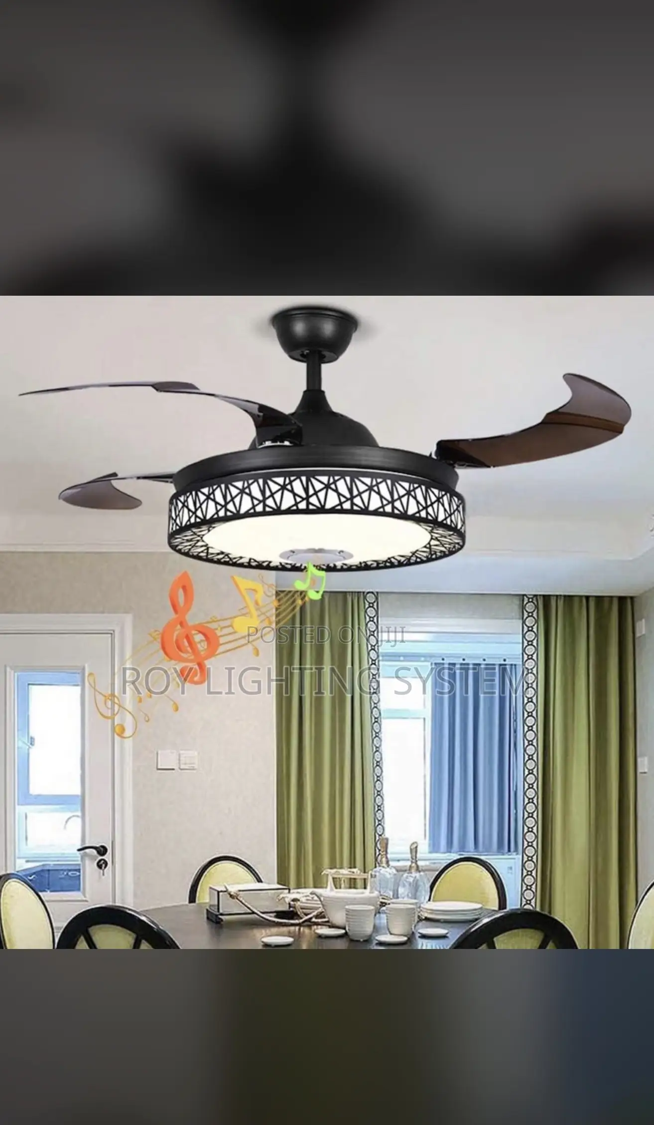 Ceiling Fan With Bluetooth and Light.