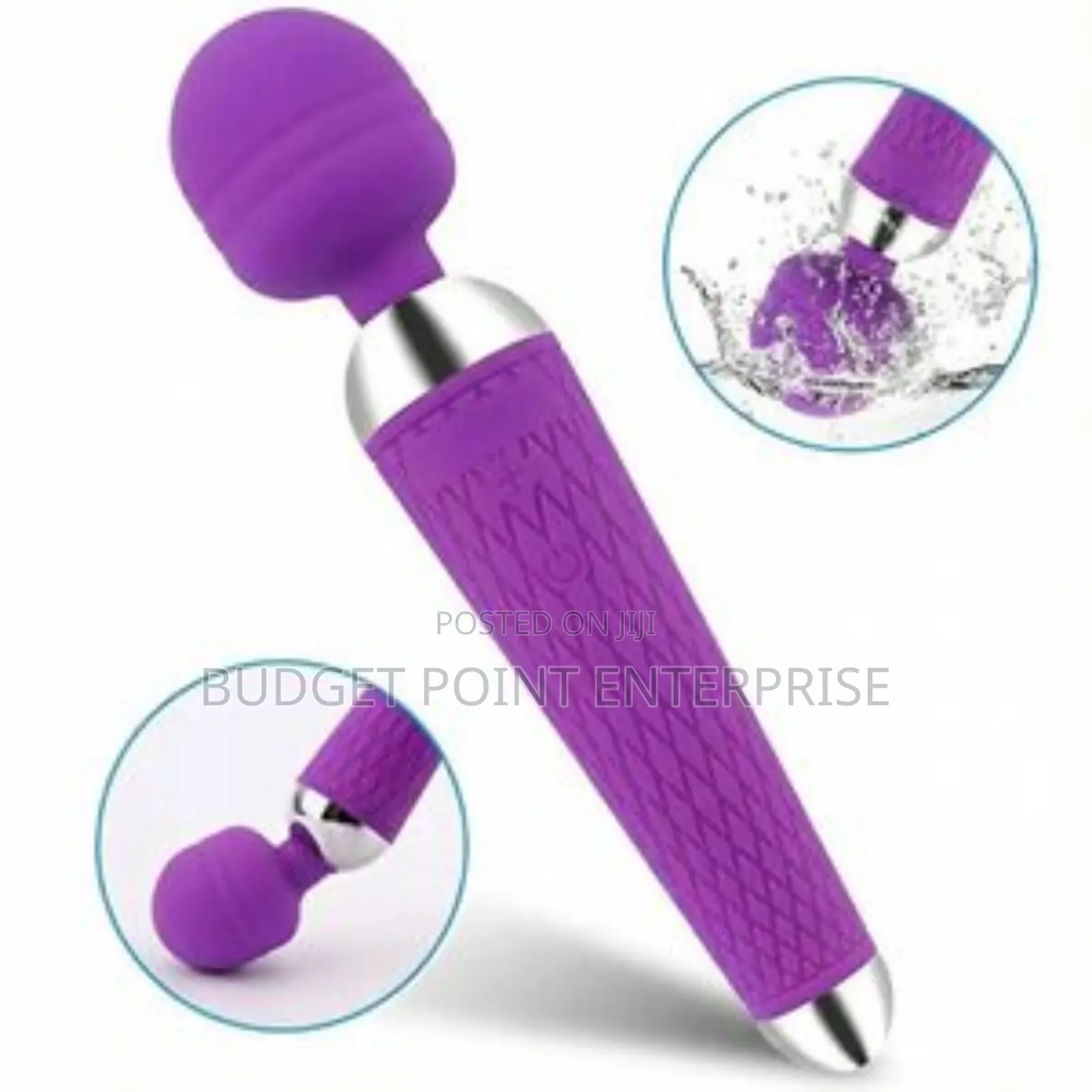 Rechargeable Magic Wand Vibrator Sex Toy - Purple