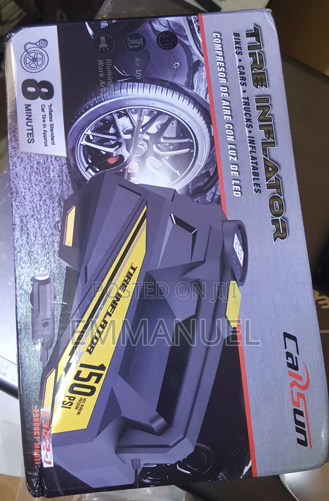 Tyre Pump for Cars, Motorbikes, Bicycles, Balls, and More