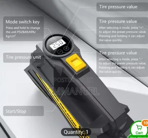 Tyre Pump for Cars, Motorbikes, Bicycles, Balls, and More