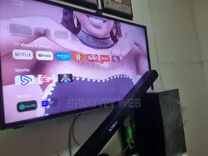 JVC Smart TV & LG Soundbar With Amazon Prime Account on TV