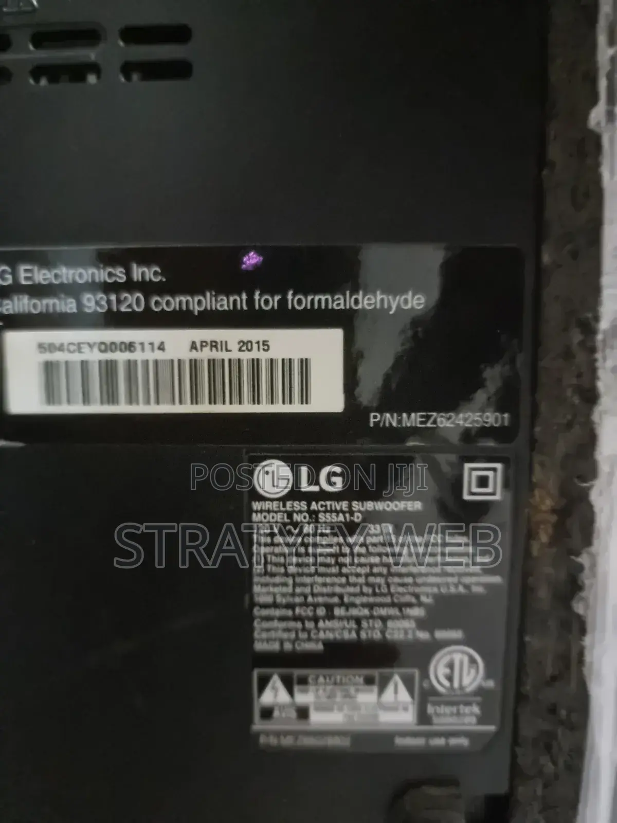 JVC Smart TV & LG Soundbar With Amazon Prime Account on TV