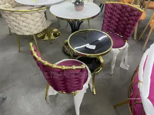 A Round Glass-Top Coffee Table