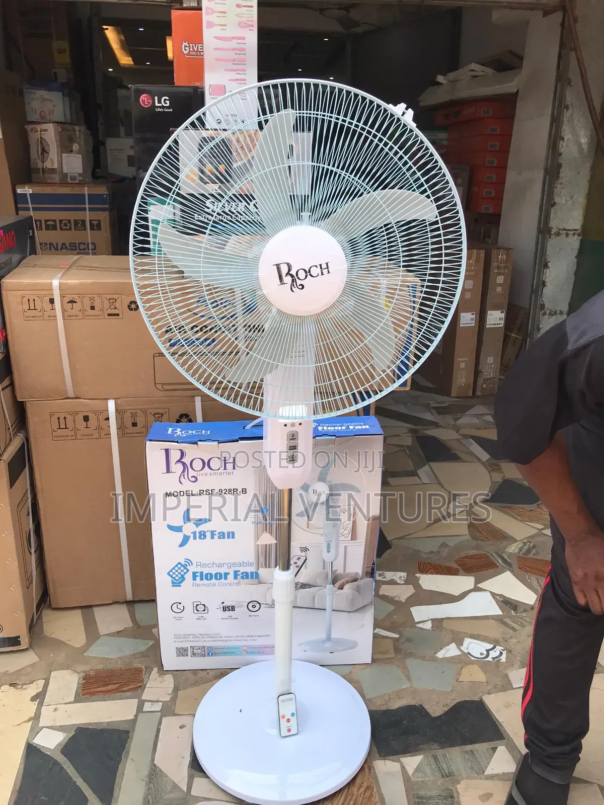 Long Lasting Roch Rechargeable Fan