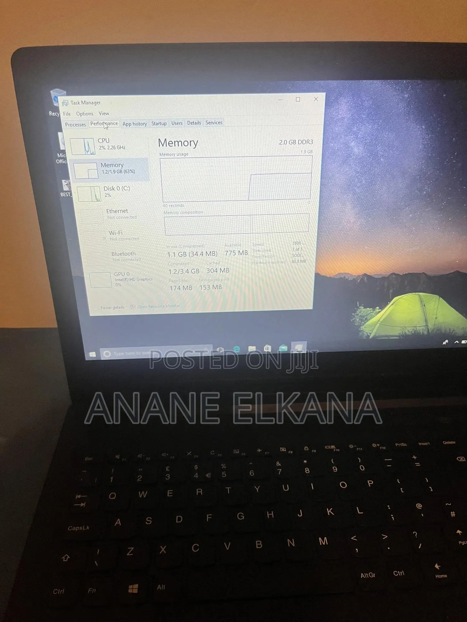 Laptop Lenovo Ideapad 3 2GB Intel HDD 320GB