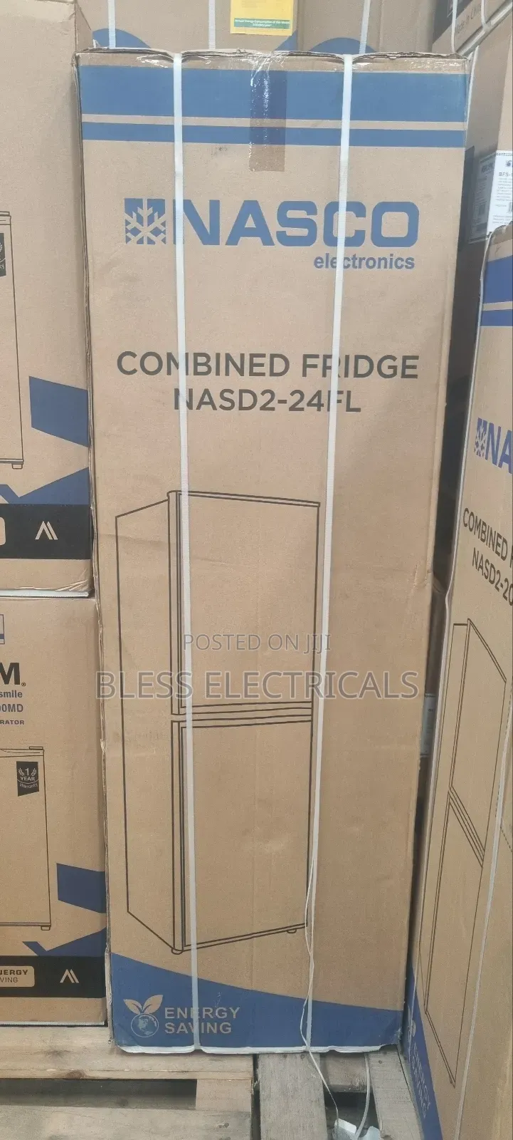 Nasco Nasd2-24fl Double Door Fridge Bottom Freezer - 196 Litre Silver
