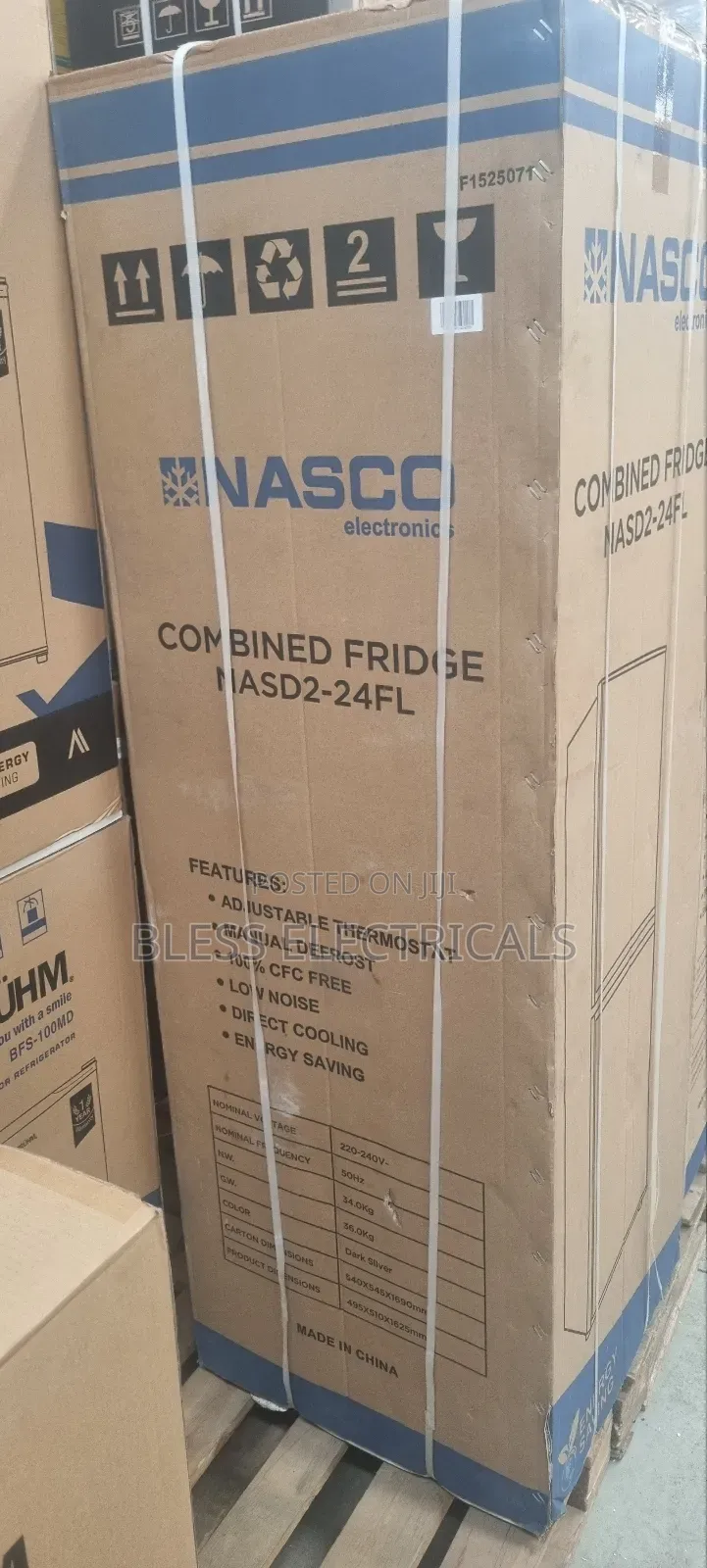 Nasco Nasd2-24fl Double Door Fridge Bottom Freezer - 196 Litre Silver