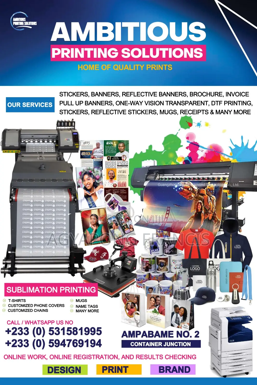 DTF Printing and Sublimation Printing