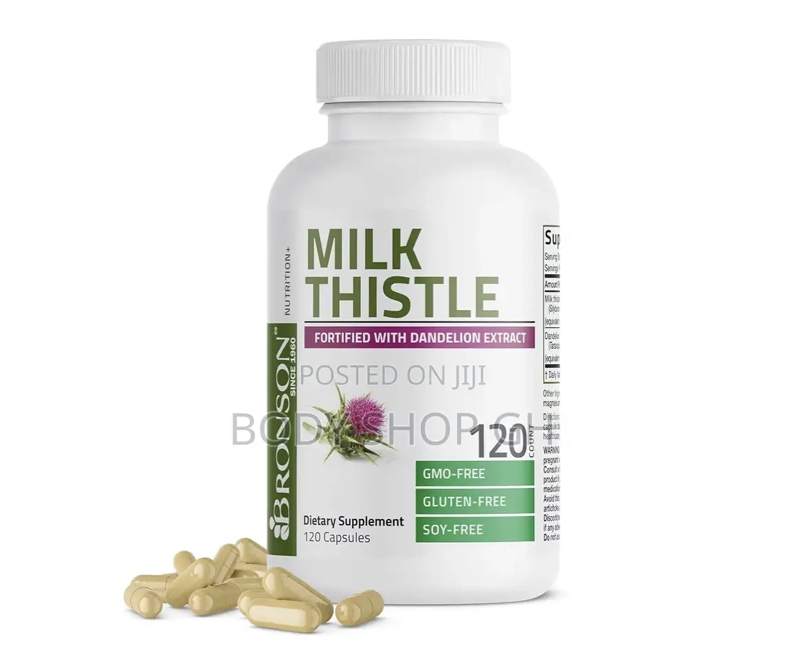 Milk Thistle + Dandelion for Liver Health and Support, Detox, 120 Caps
