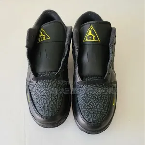 Nike Air Jordan 1 Low Se Elephant Print Black Yellow I Men's Size 8.5