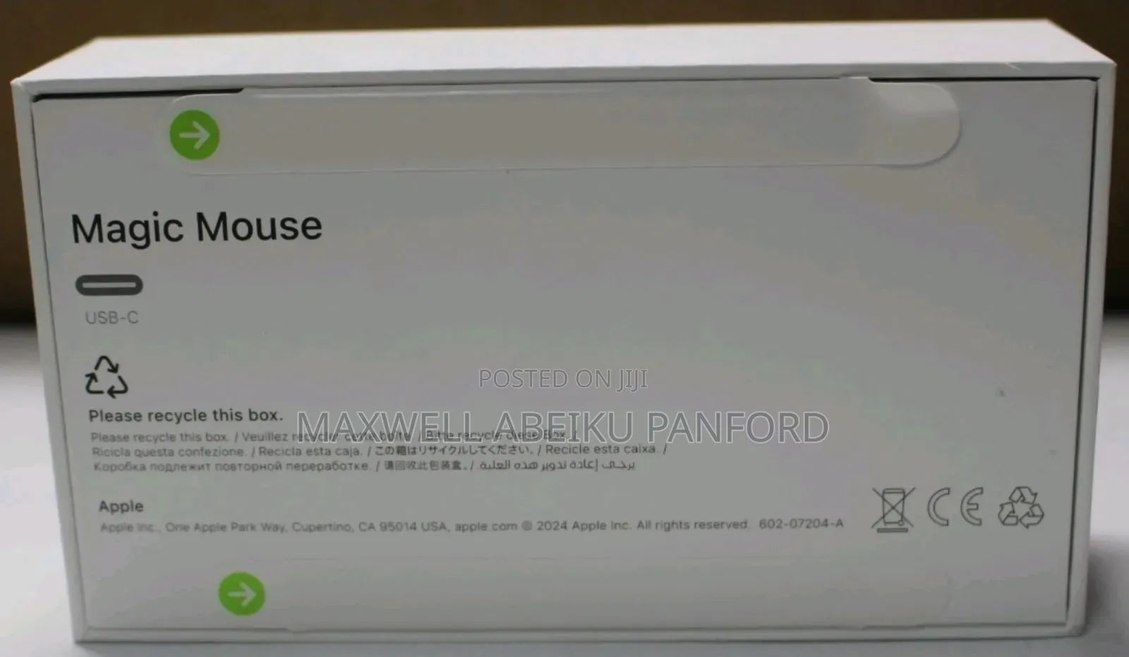 Apple Bluetooth Wireless Laser Magic Mouse A3204 Usb C