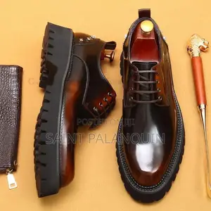 Men Derby Thick Rugged Shoe
