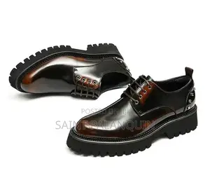 Santimon Men’S Black Dress Shoes