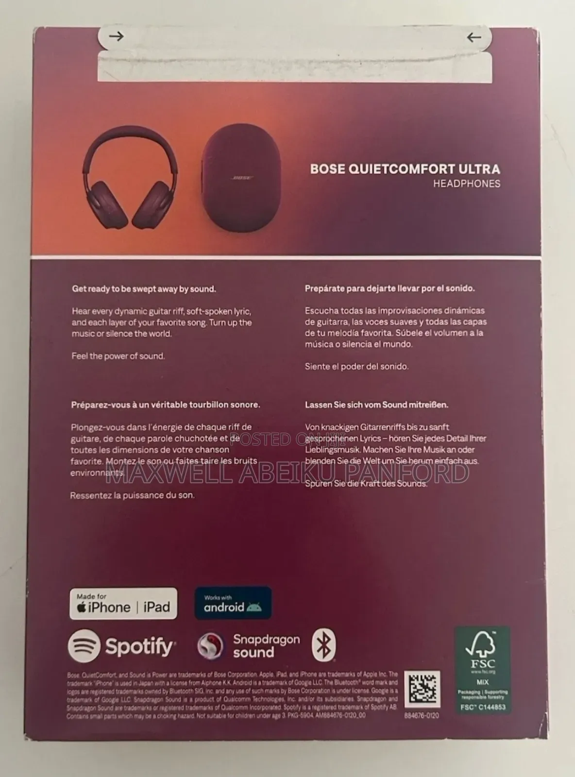 Bose Ultra Quietcomfort Headphones With Noise Cancelling - Deep Plum