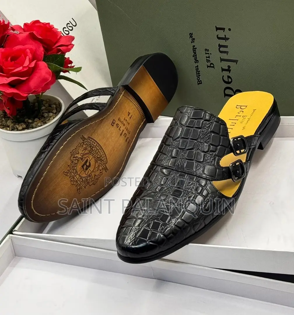 Quality Men Berluti Half Shoe