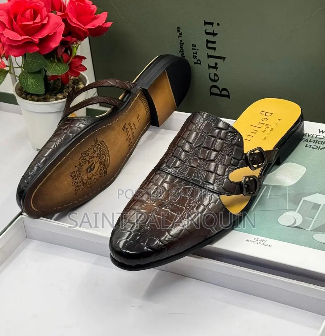 Berluti Coffe Brown Leather Half Shoe