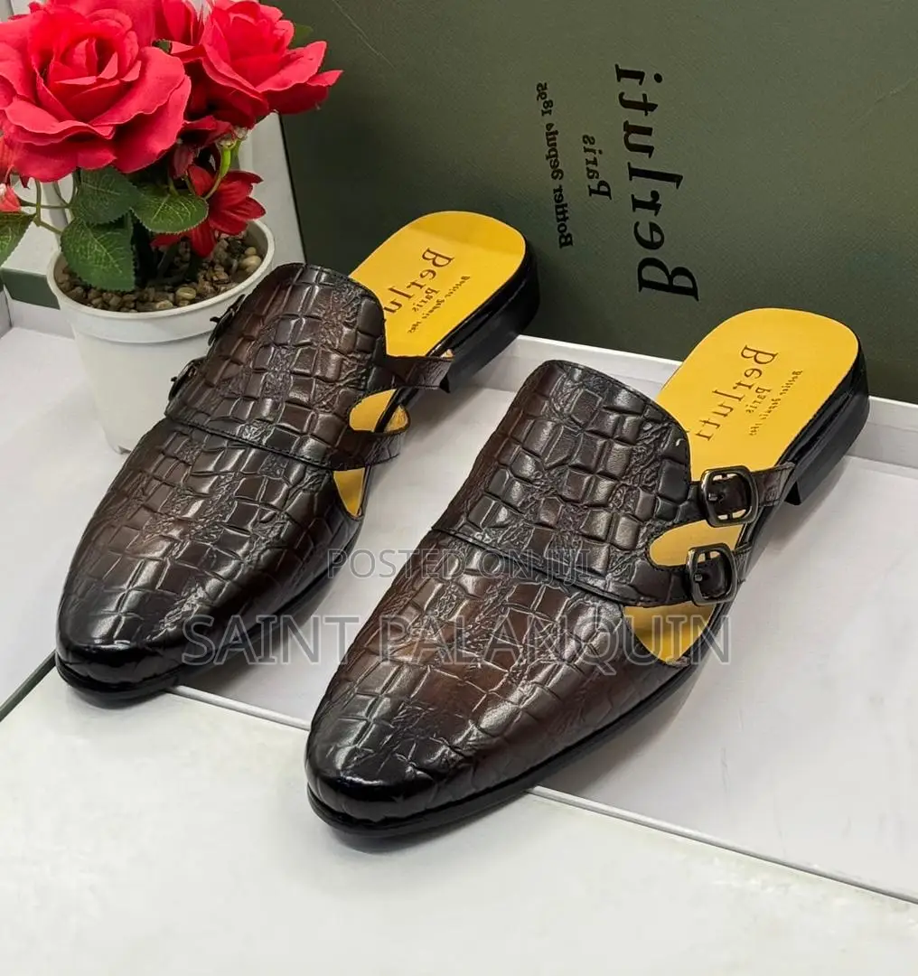 Berluti Coffe Brown Leather Half Shoe