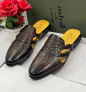 Berluti Coffe Brown Leather Half Shoe