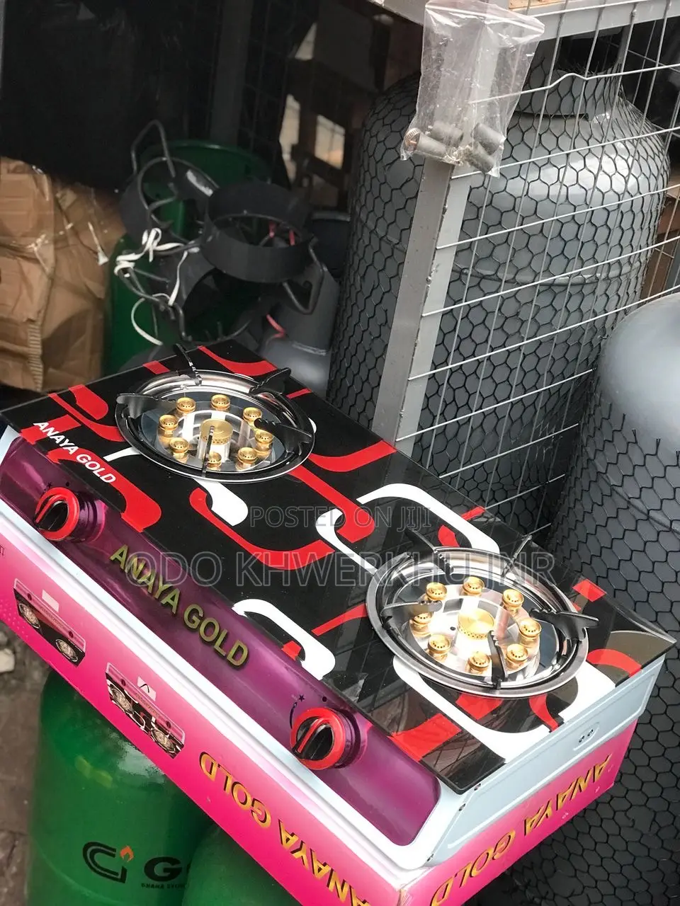 2burner Glass Stove [Anaya Gold]