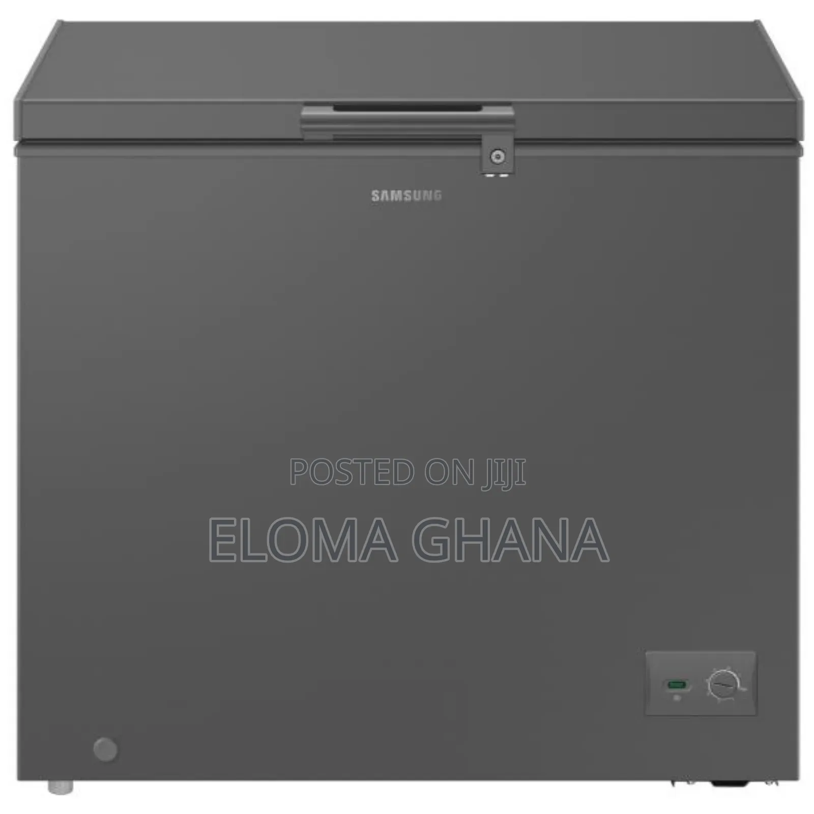 Dark Gray/Silver Finish Samsung 198-Litre Chest Freezer.