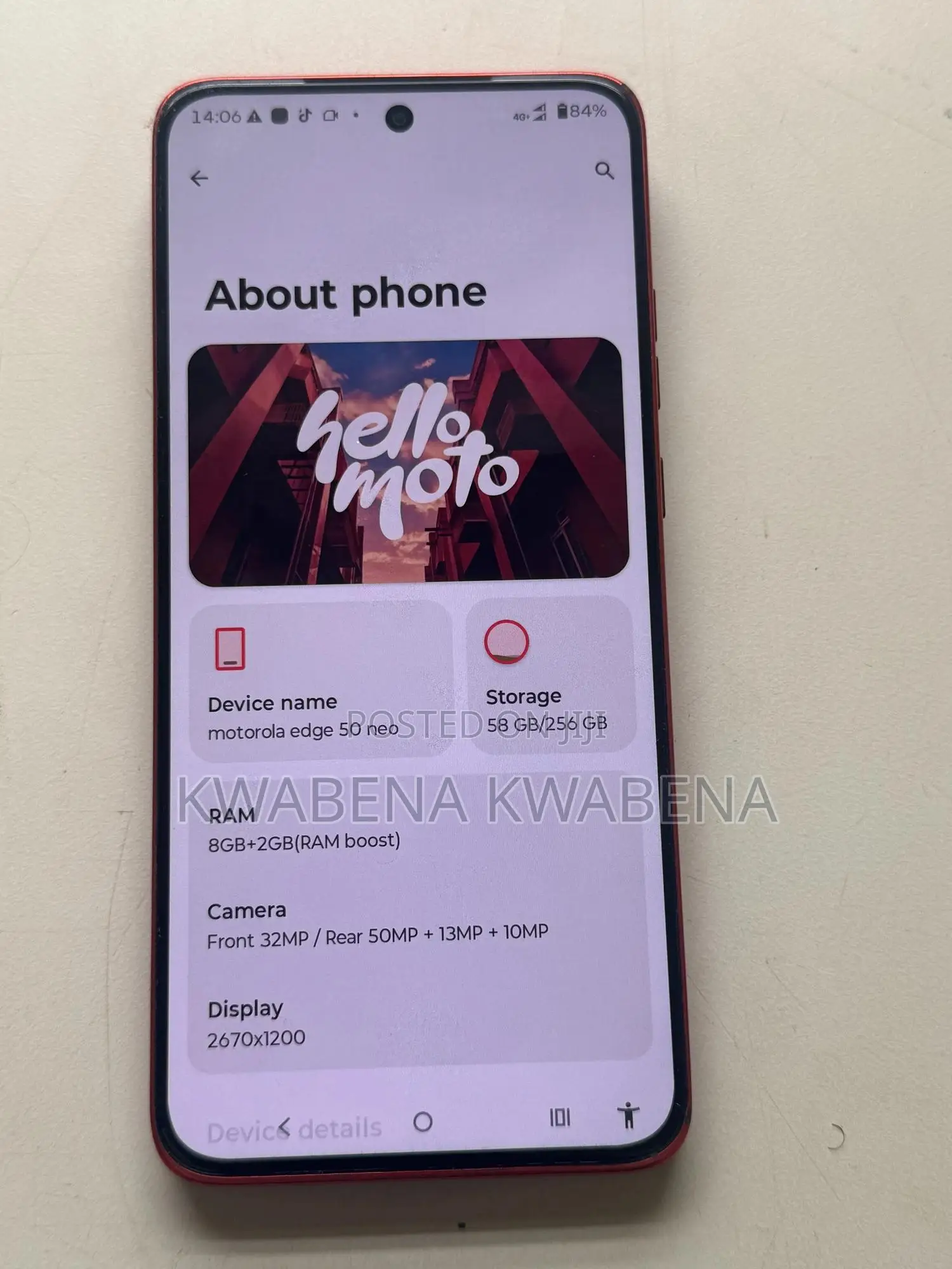 Motorola Edge 50 Neo 256 GB Red
