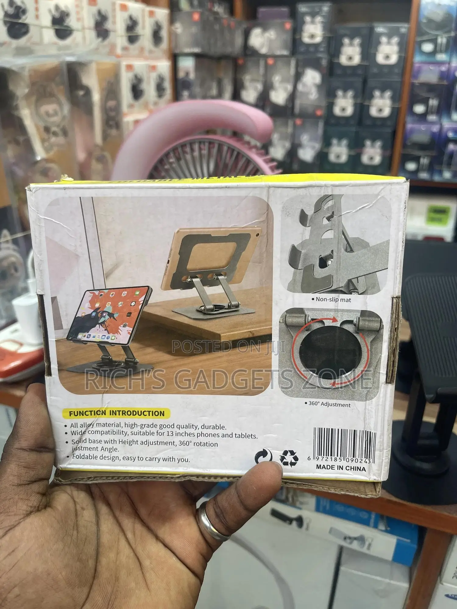 Foldable Metal Desktop Stand: 360° Freedom!