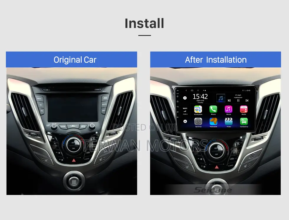 New Android Screen for Hyundai Veloster 2012 to 2017