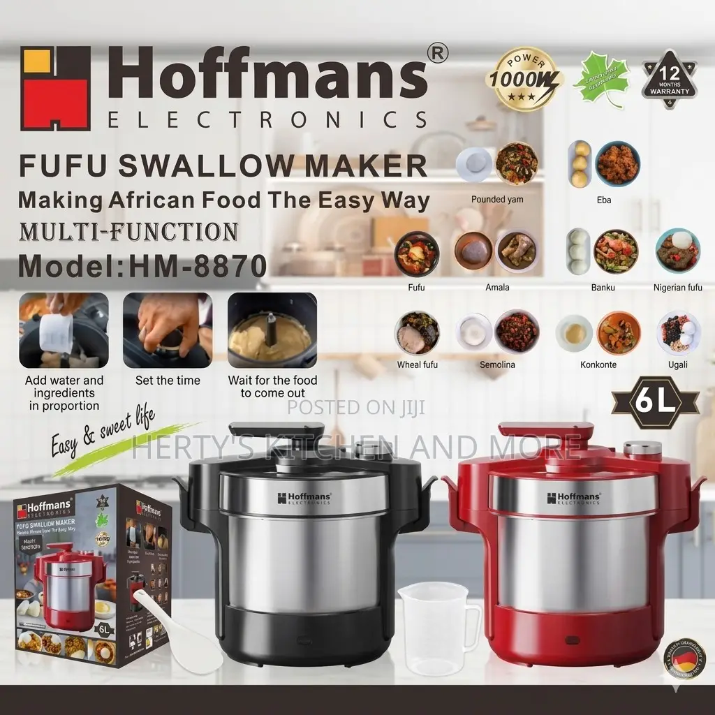 Automatic Multi Function Swallow Maker/Fufu Pounding Machine -1000w-6l