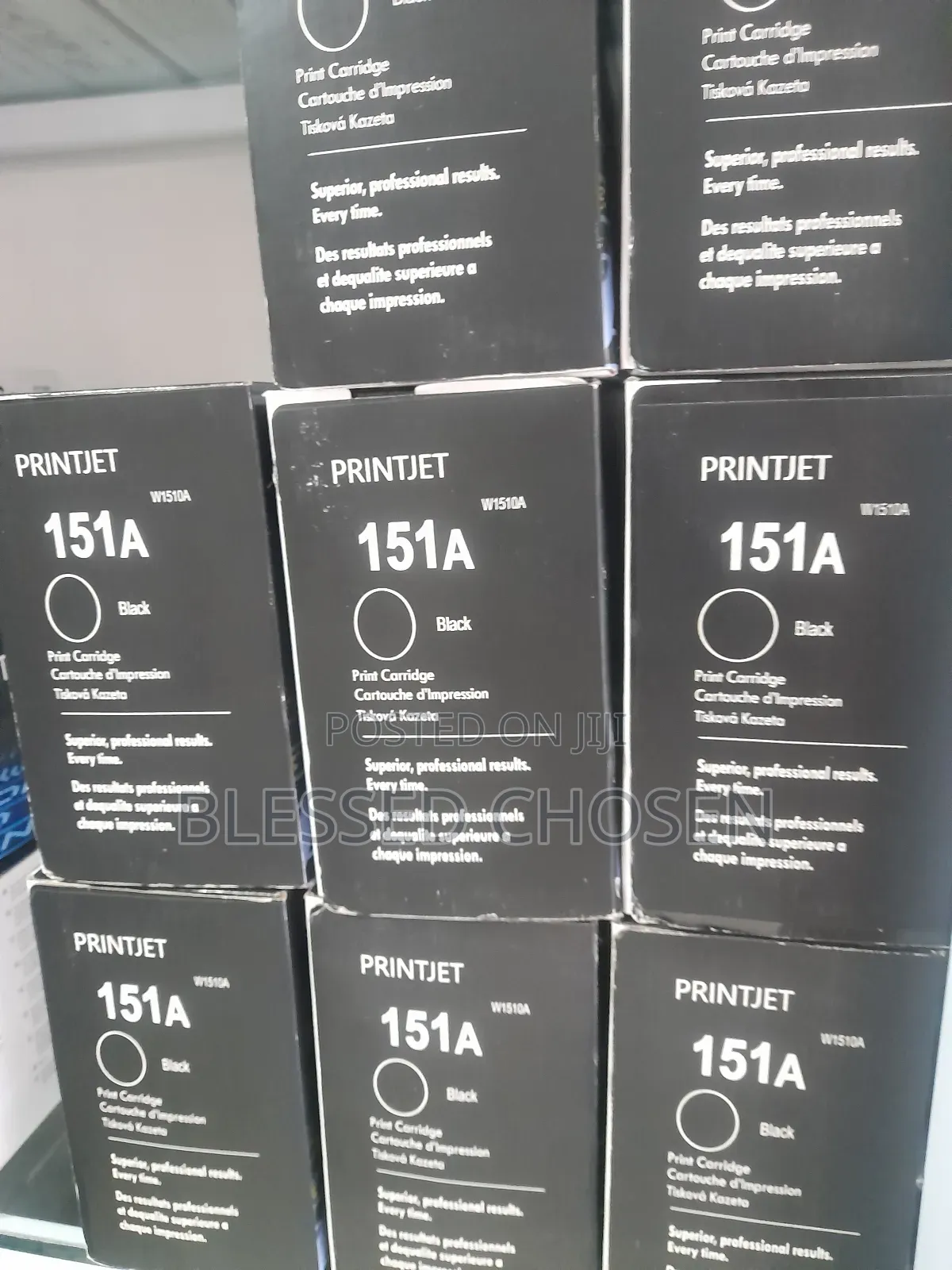 Printjet 151a Black Toner Cartridges Stack.