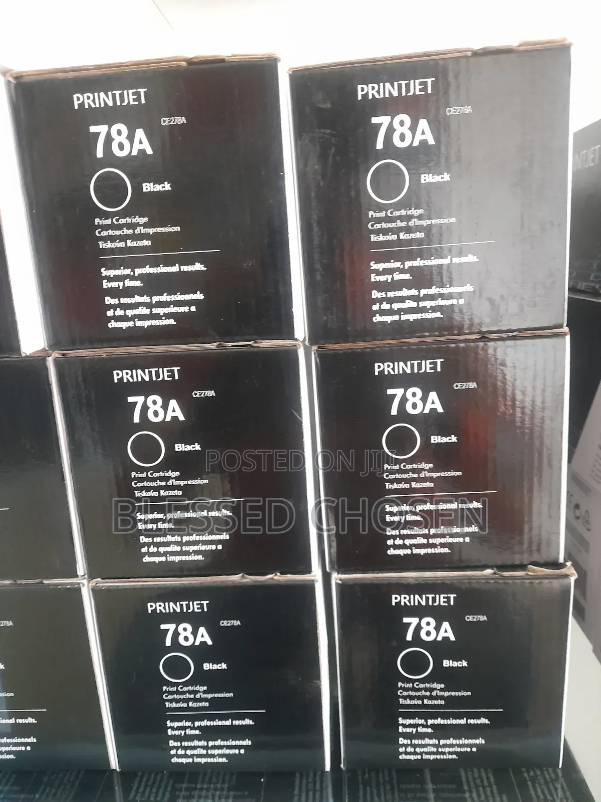 Printjet 78a Black Toner Cartridges Stack.