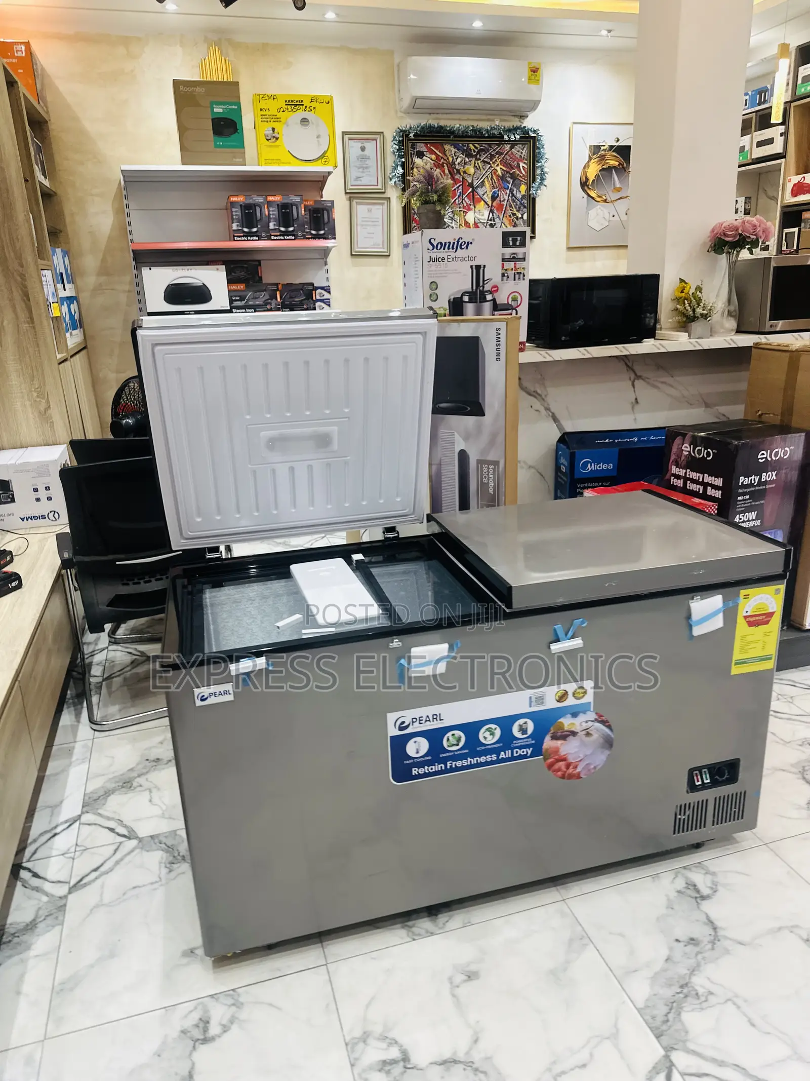 Get a New Double Door Chest Freezer Pearl 413l