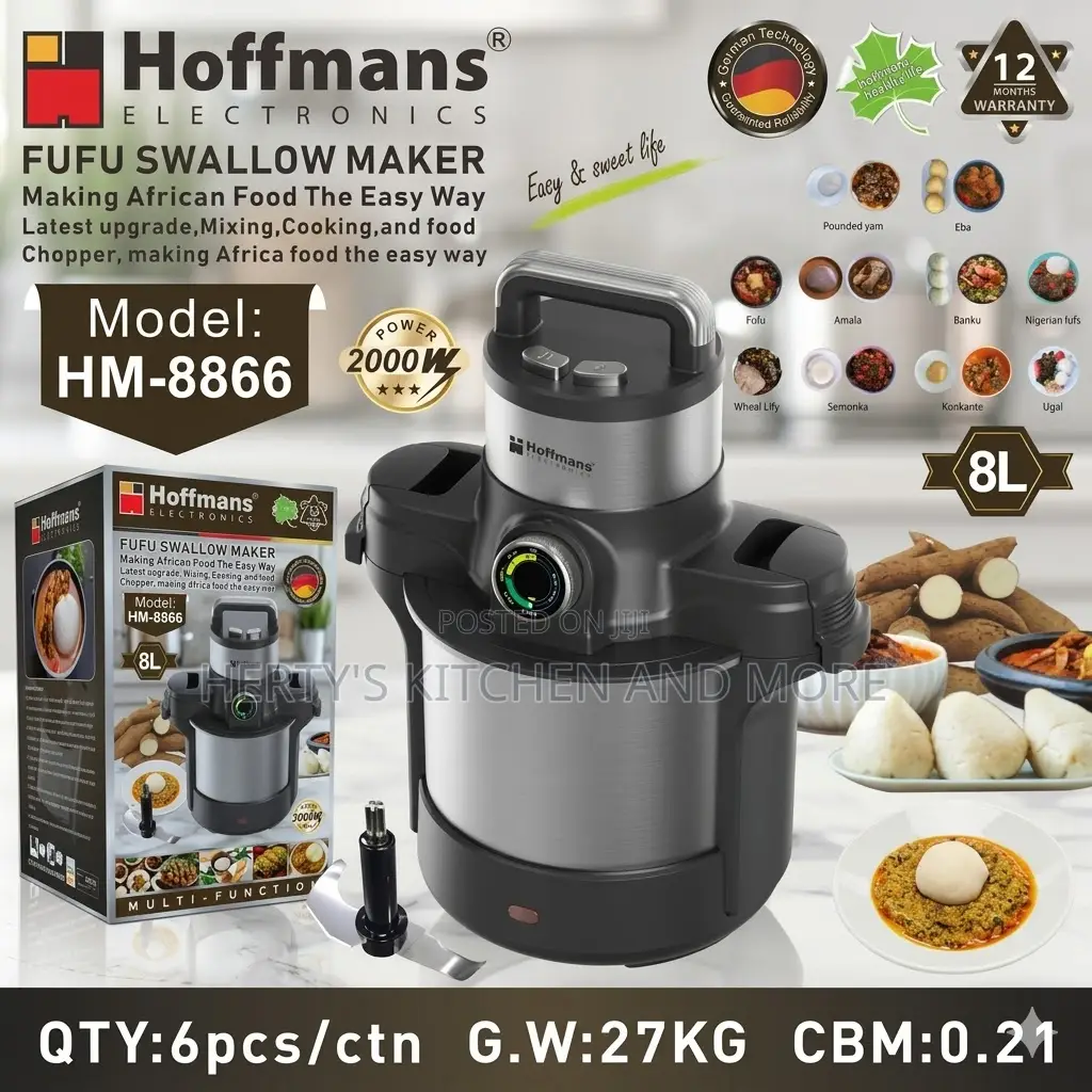 Automatic Multi Function Swallow Maker/Fufu Pounding Machine -2000w-8l