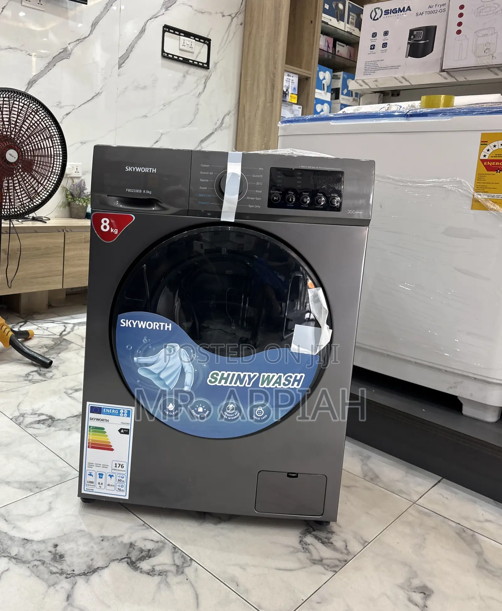 Shop Premium Sigma 8kg Full Auto Electric Washing Machine(Gray) 