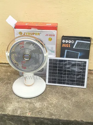 Rechargeable Standing Fan With Solar