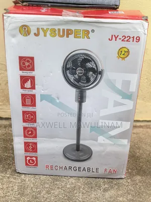 Rechargeable Standing Fan With Solar