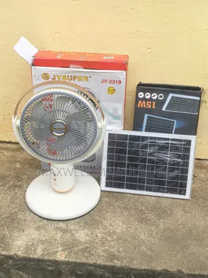 Rechargeable Standing Fan With Solar