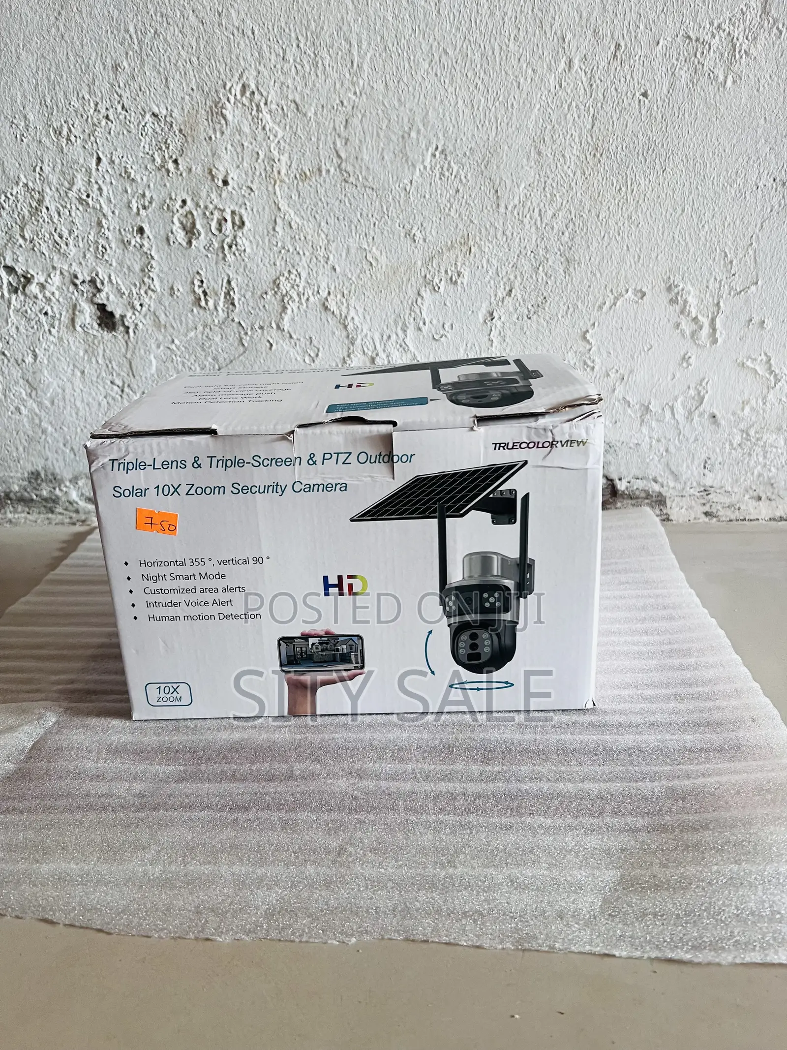 Dual-Lens and Dual-Screen Outdoor Solar Powered Security Camera