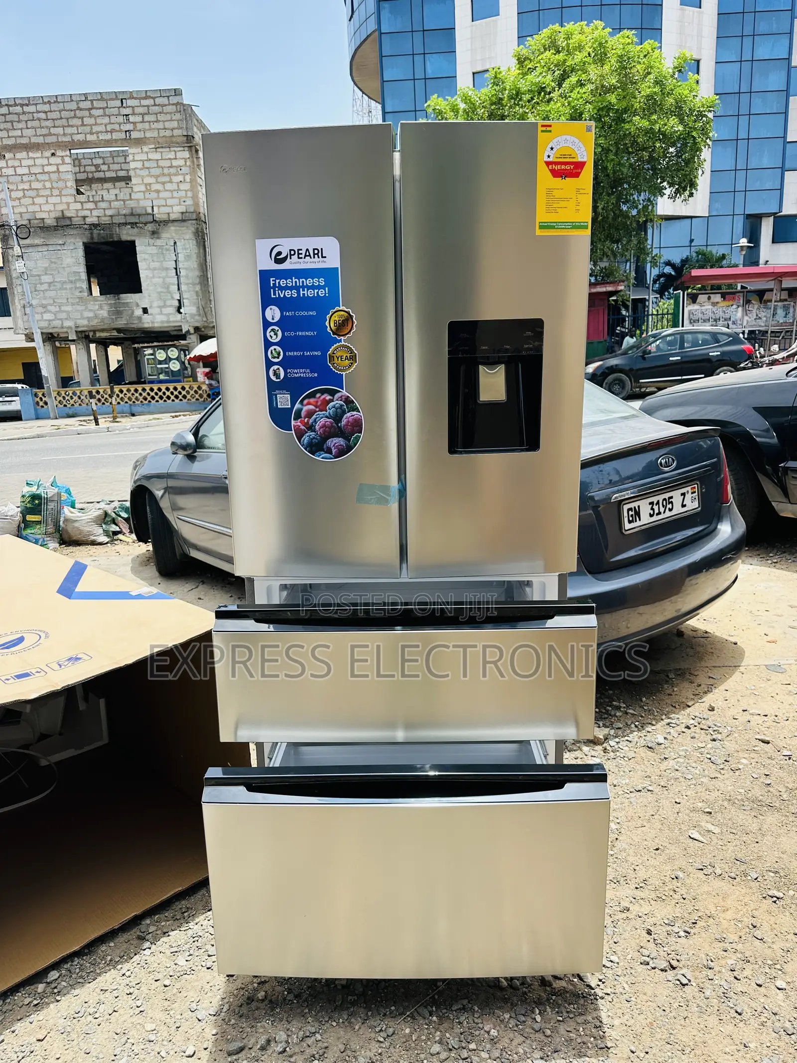 With Water Dispenser Pf-702mdixwd-2b. 531l Pearl Fridge